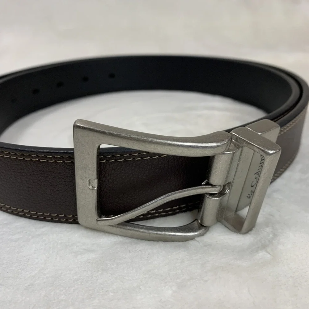 Columbia‎ Sportswear Men's Brown Genuine Leather Belt Size L 40/100 Adjustable